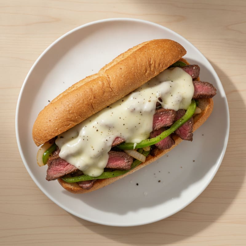 Classic Philly Cheesesteak Sandwich