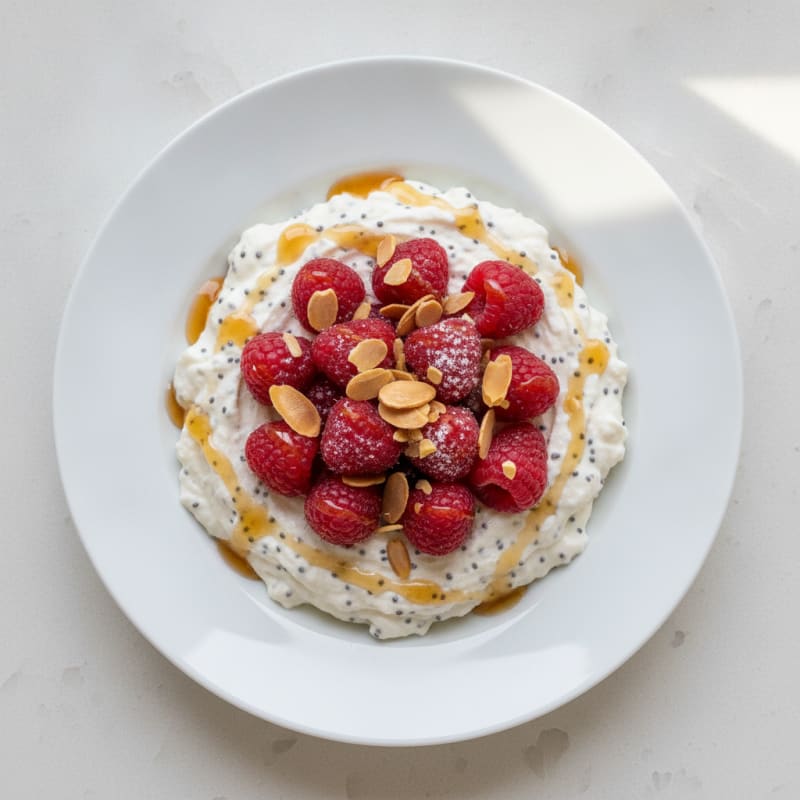 Silky Greek Yogurt Protein Mousse with Berries