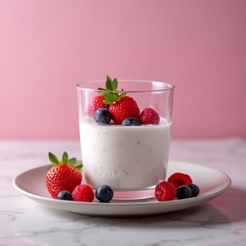 Greek Yogurt Protein Mousse with Mixed Berries