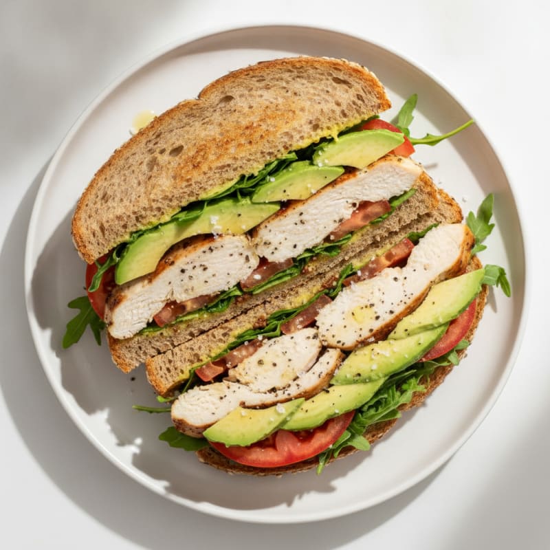 High-Protein Grilled Chicken and Avocado Sandwich