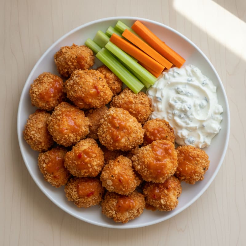 Buffalo Chicken Bites with Blue Cheese Dip