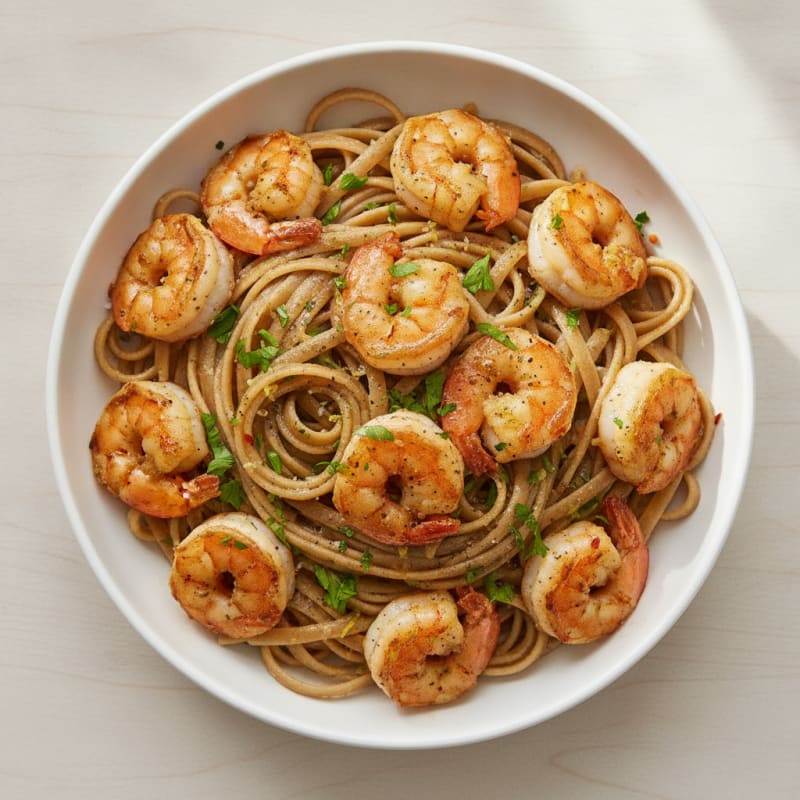 Garlic Butter Shrimp Scampi with Linguine