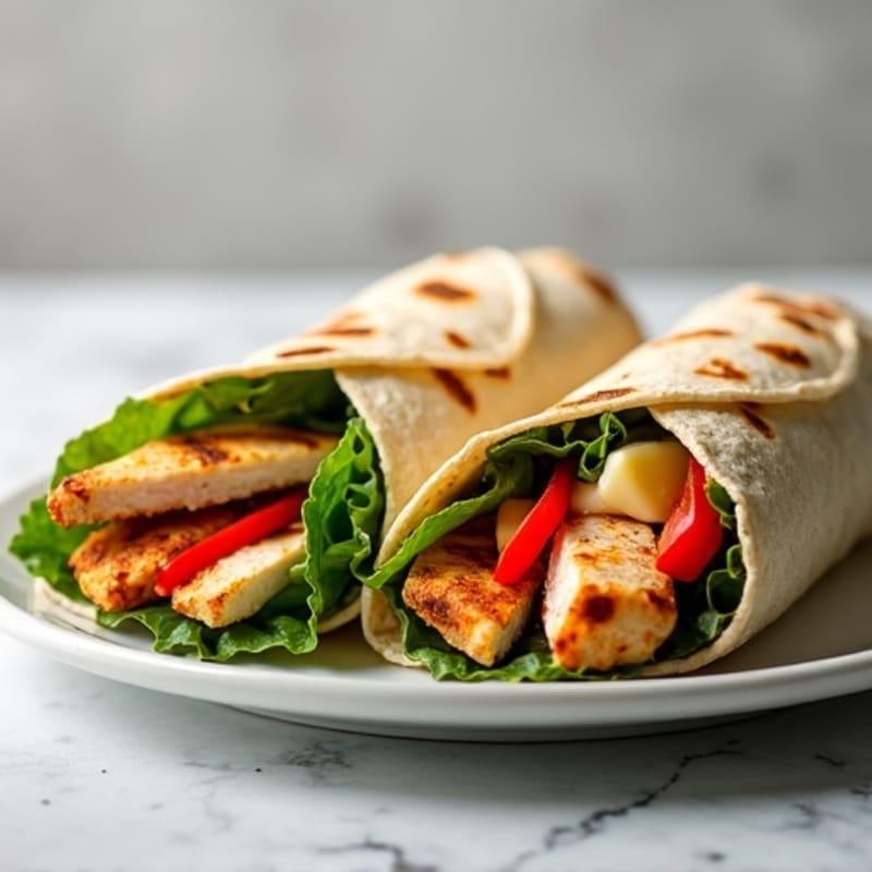 Grilled Chicken and Fresh Vegetable Wrap