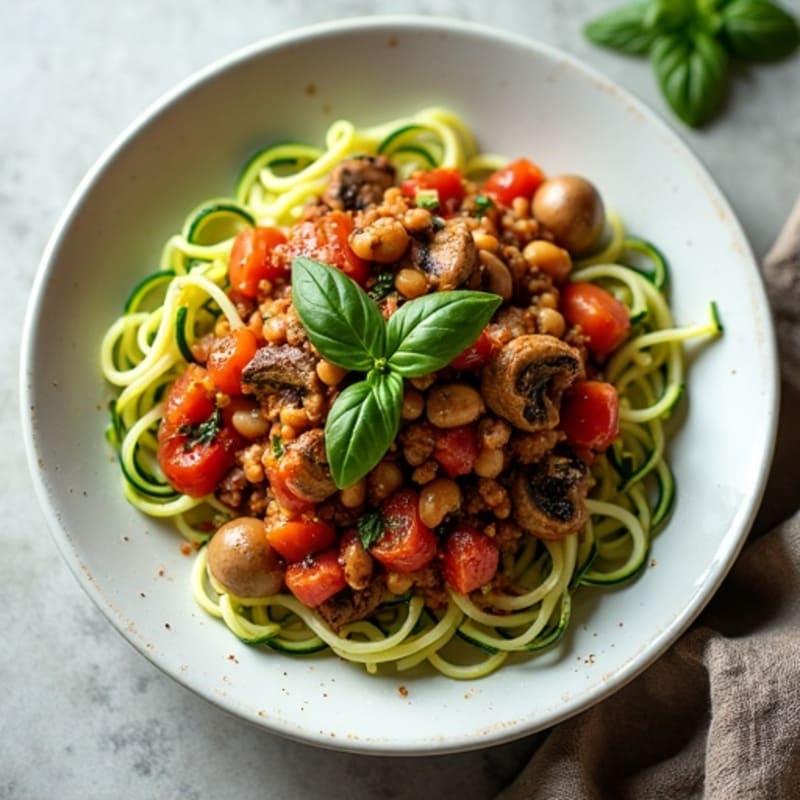Hearty Mushroom Ragu with Zucchini Noodles