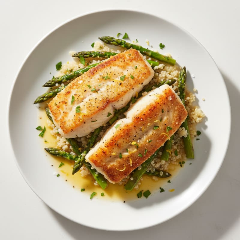 Golden Pan-Seared Cod with Zesty Lemon