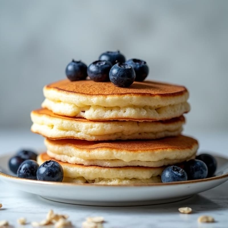 Fluffy Protein Blueberry Pancakes