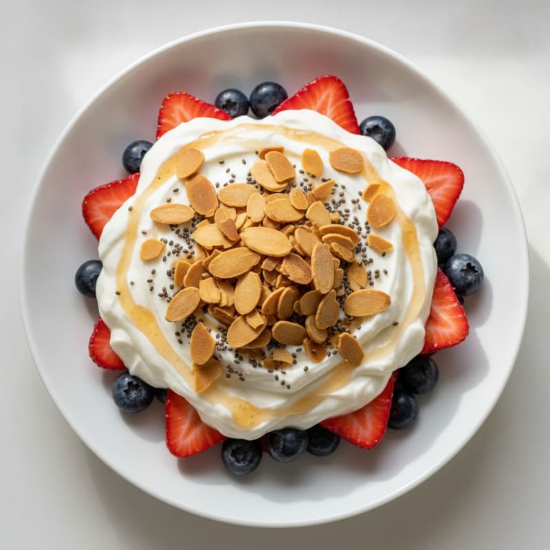 Silky Greek Yogurt Protein Parfait with Mixed Berries