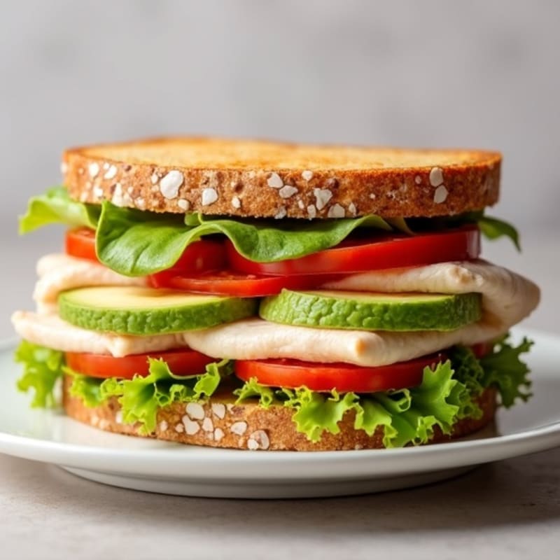 Stacked Turkey Club with Fresh Avocado