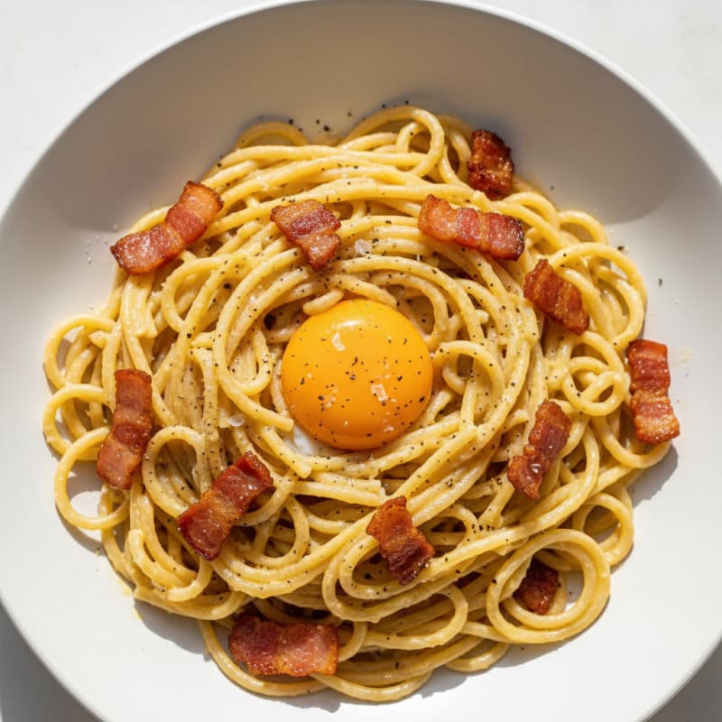 Classic Carbonara with Pancetta and Egg