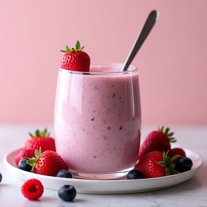 Silky Coconut Yogurt Berry Smoothie with Collagen Peptides