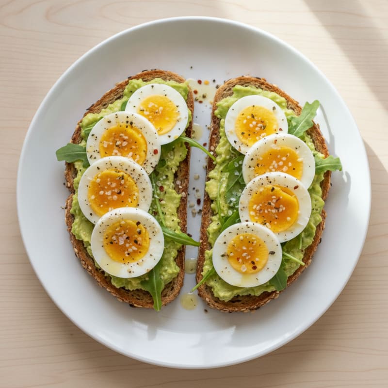 Avocado Toast with Hard Boiled Egg