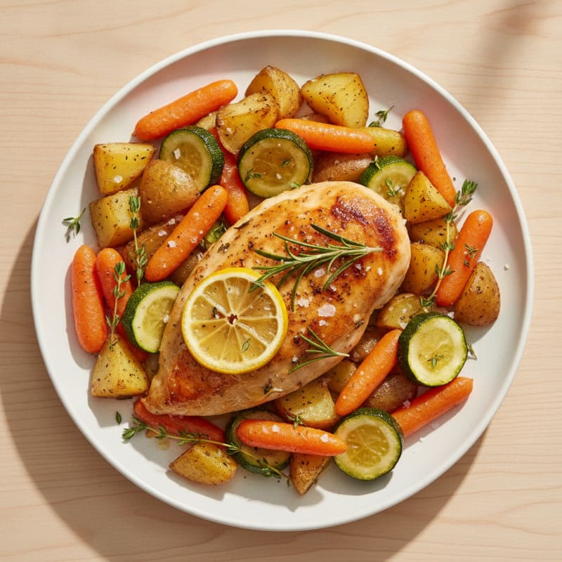 Lemon Herb Roasted Chicken with Vegetables