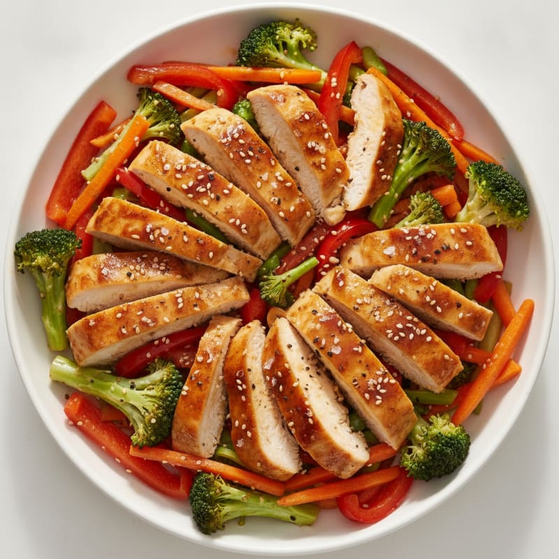 Teriyaki Chicken with Sesame Vegetables