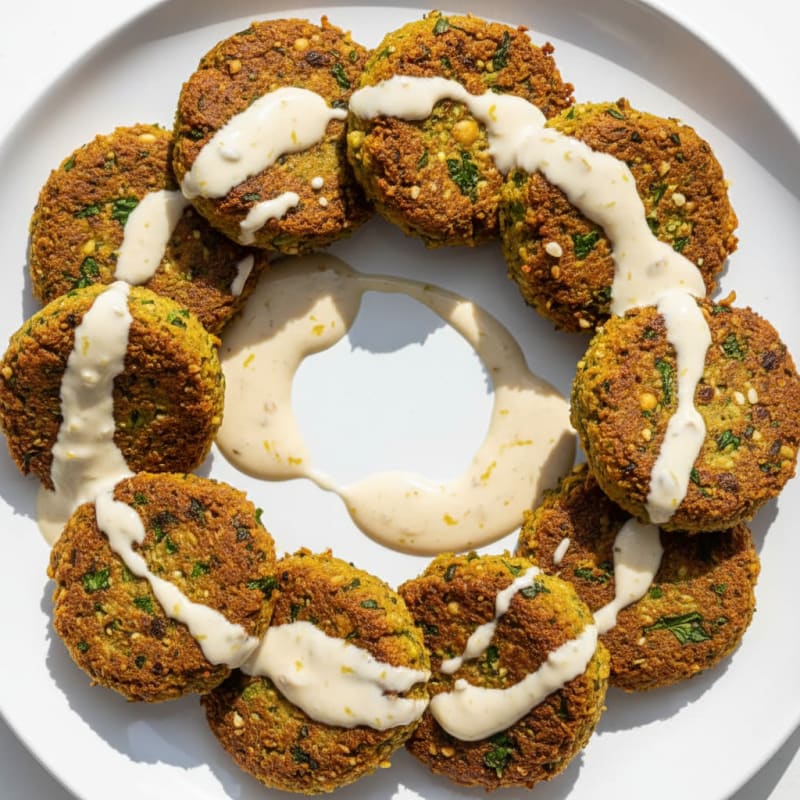 Falafel with Lemon-Tahini Drizzle