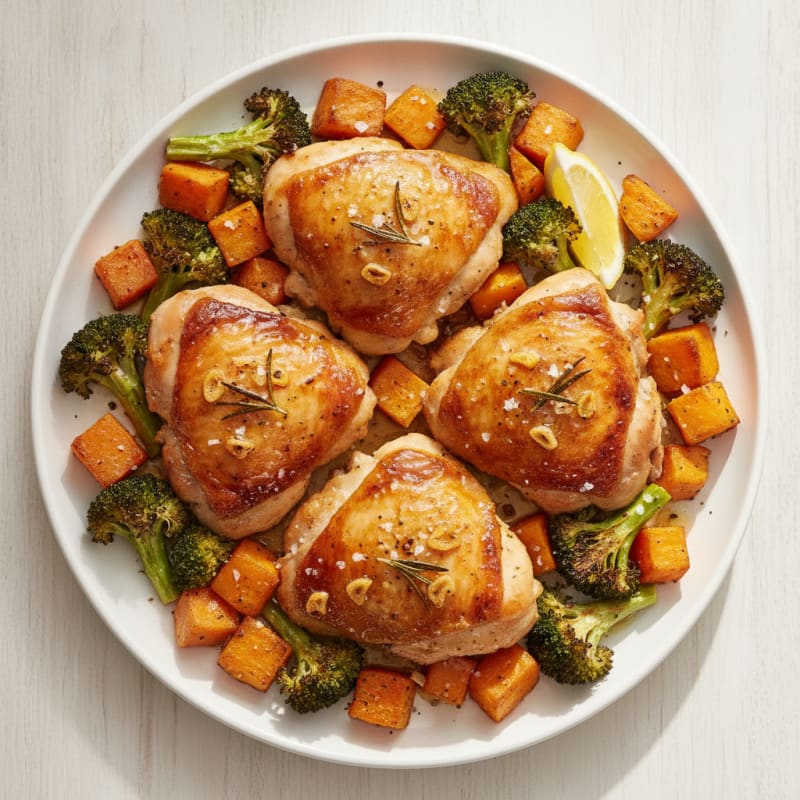 Garlic-Herb Roasted Chicken Thighs