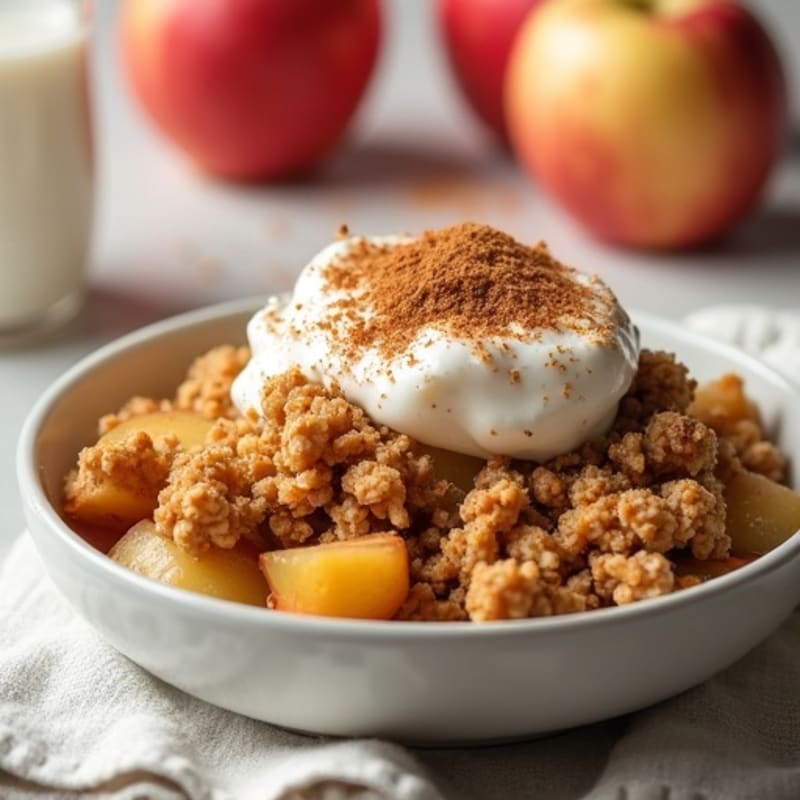 Cinnamon-Spiced Apple Oat Crumble