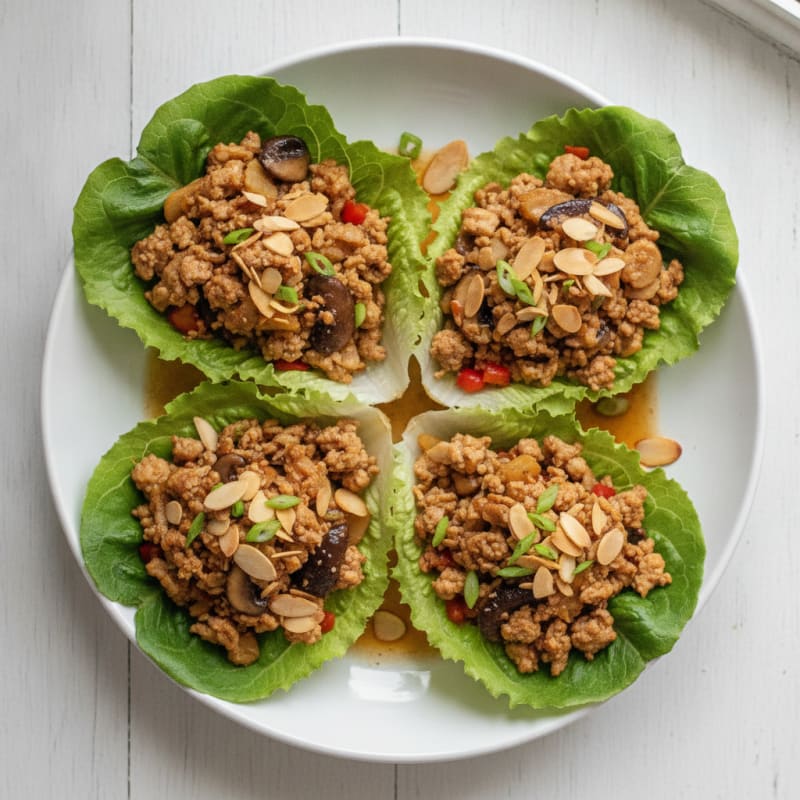 Ginger-Garlic Minced Chicken Lettuce Wraps