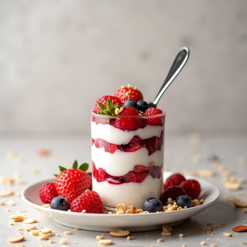 Creamy Greek Yogurt Protein Parfait with Mixed Berries