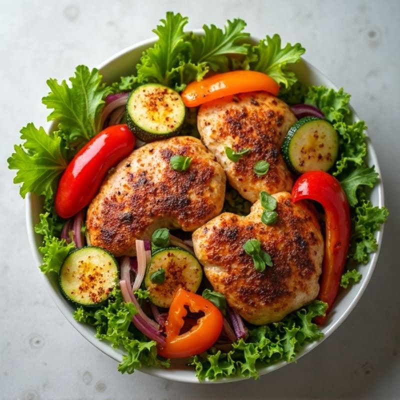 Herb-Spiced Chicken Shawarma Bowl with Roasted Vegetables