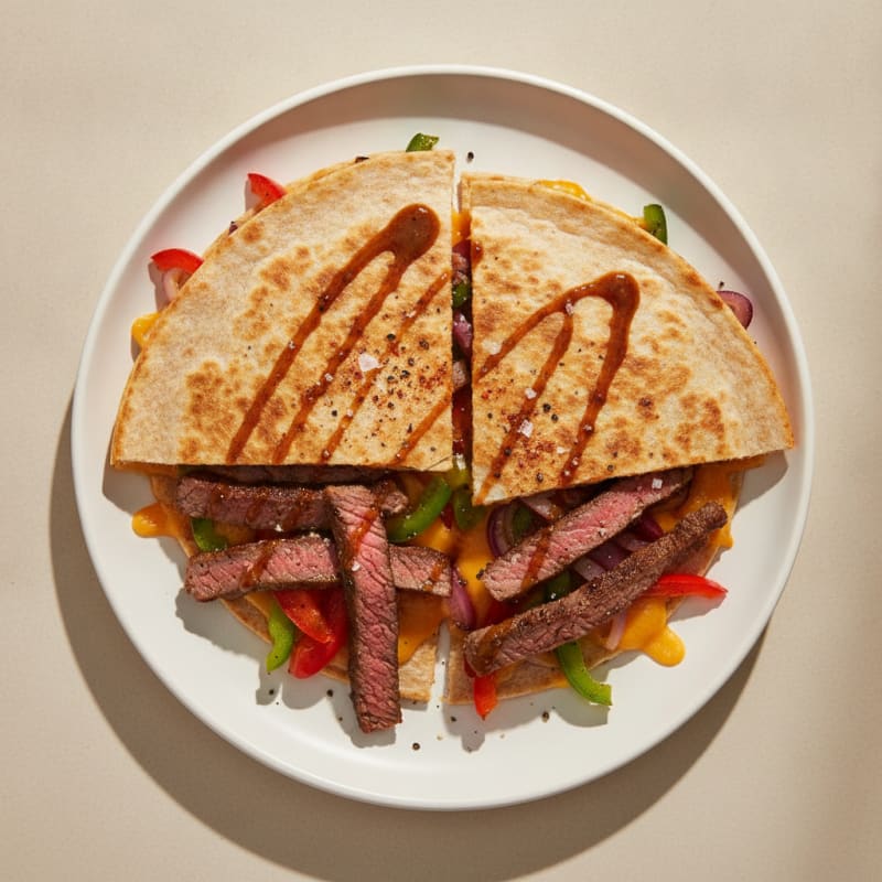 Pan-Seared Steak and Pepper Quesadillas