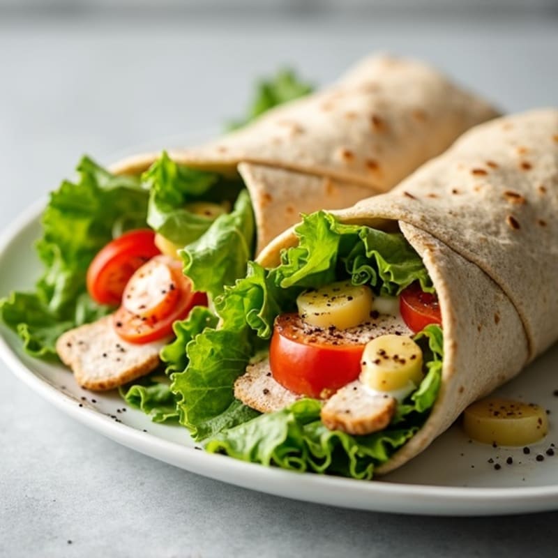 Creamy Grilled Chicken Caesar Wraps
