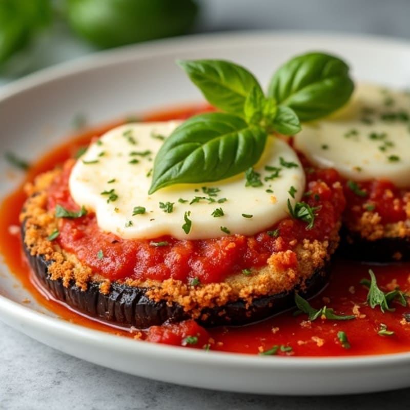 Crispy Baked Eggplant Parmesan with Fresh Herbs