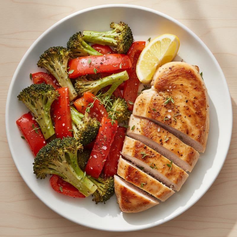 Pan-Seared Chicken with Roasted Vegetables