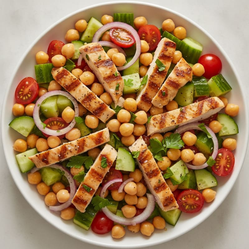 Garbanzo Bean Salad with Lemon-Herb Vinaigrette