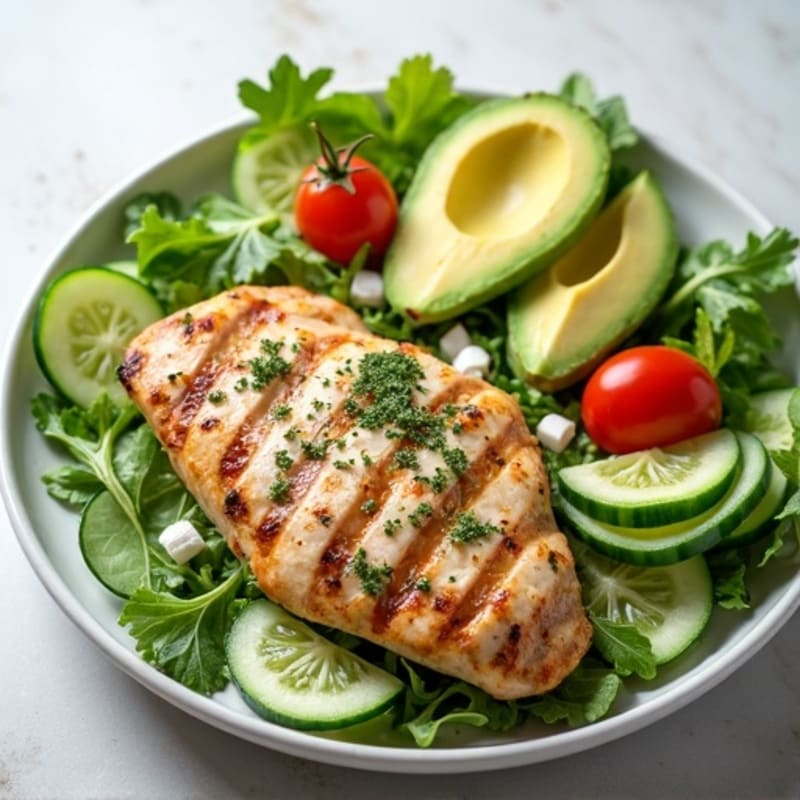 Creamy Herb Chicken Salad with Crisp Greens