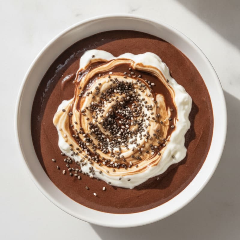 Silky Chocolate Protein Pudding with Greek Yogurt