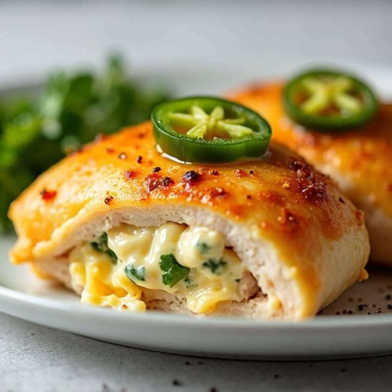 Creamy Spicy Jalapeño Stuffed Chicken Breast