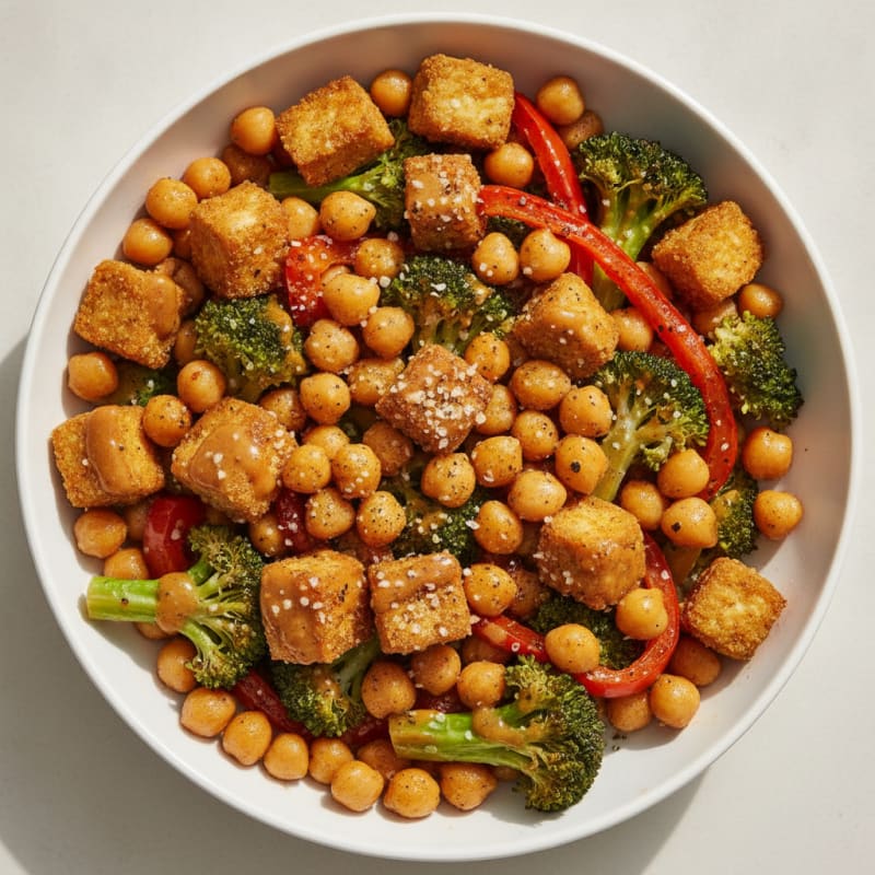 Roasted Vegetable and Chickpea Bowl