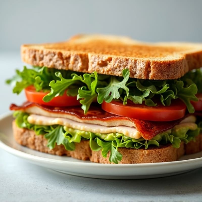 Lean Turkey Club with Crispy Bacon and Fresh Greens