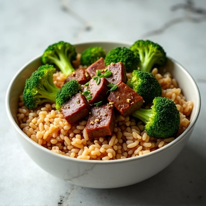 Ginger-Garlic Beef and Broccoli Rice Bowl