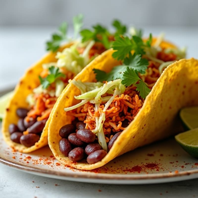 Spicy Shredded Jackfruit Tacos with Fresh Cabbage Slaw