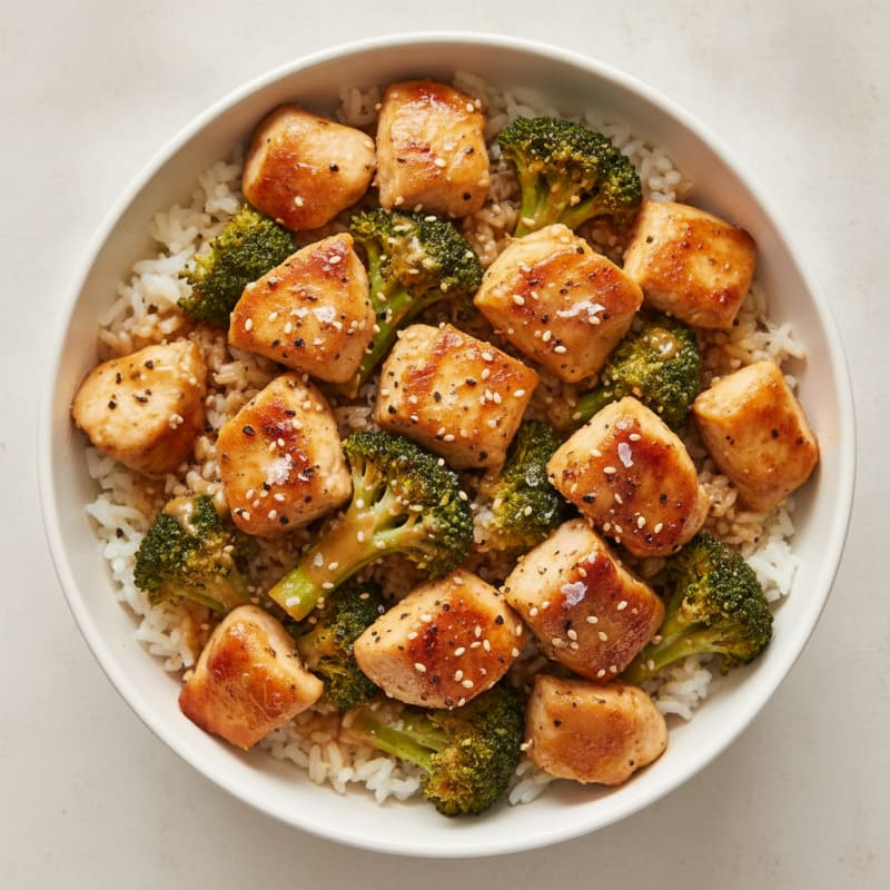 Teriyaki Chicken and Broccoli Bowl