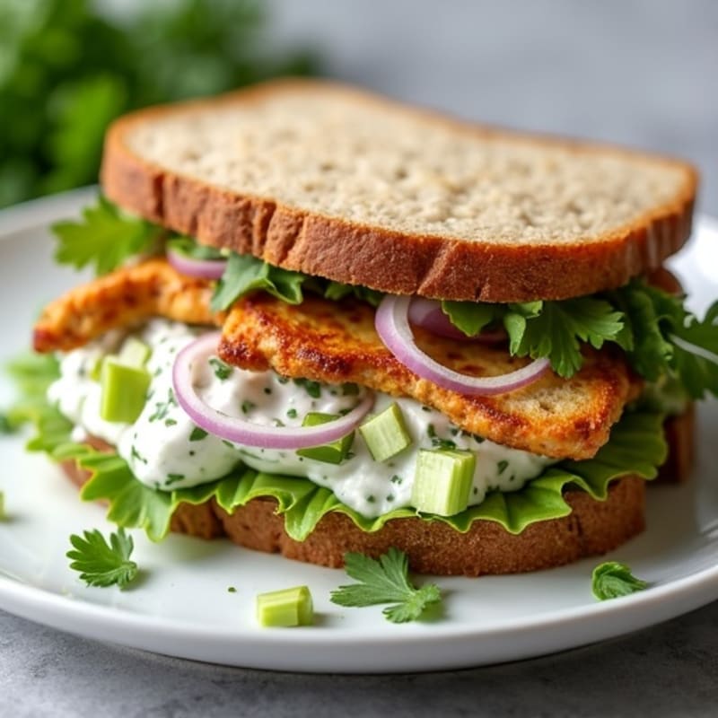 Herb-Roasted Chicken and Greek Yogurt Salad Sandwich