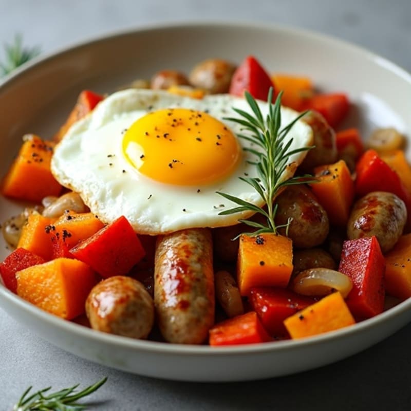 Herb-Roasted Sausage and Sweet Potato Skillet