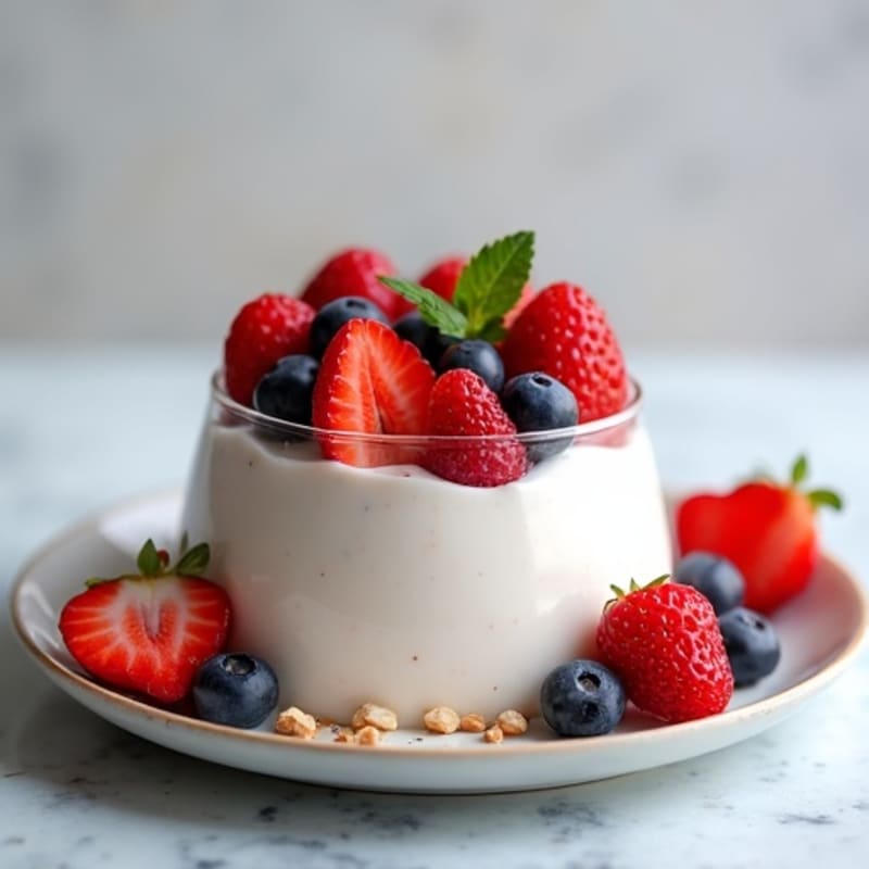 Silky Greek Yogurt Protein Mousse with Fresh Berries