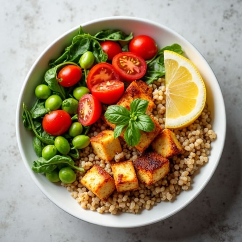 Crispy Tofu and Quinoa Power Bowl