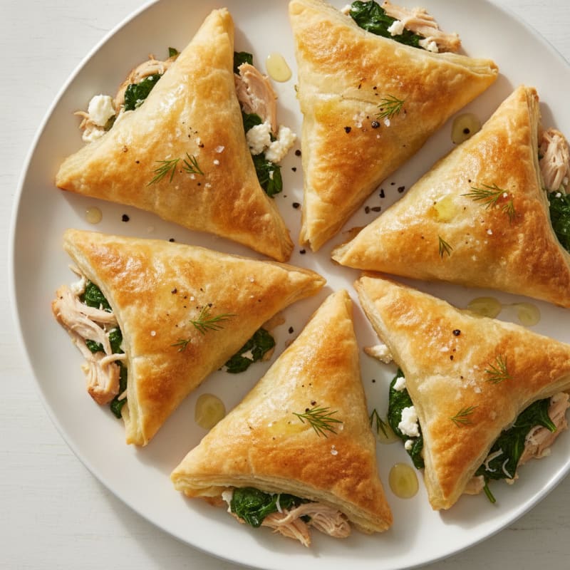 Spinach and Feta Phyllo Triangles