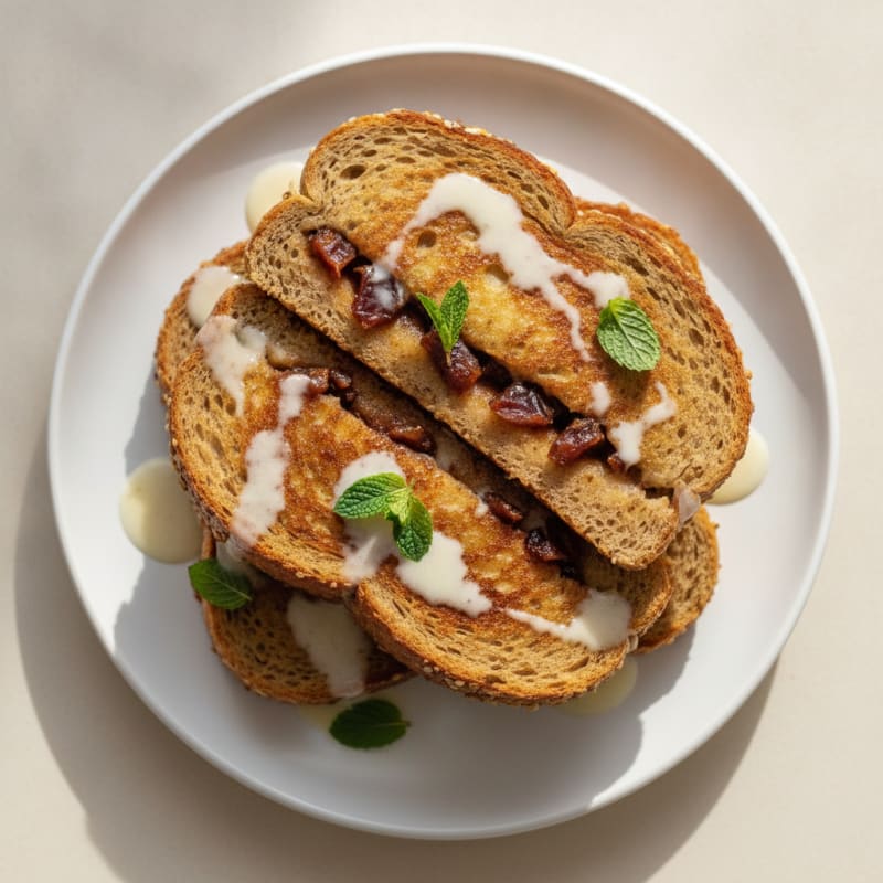 Cinnamon Date Swirl Protein French Toast