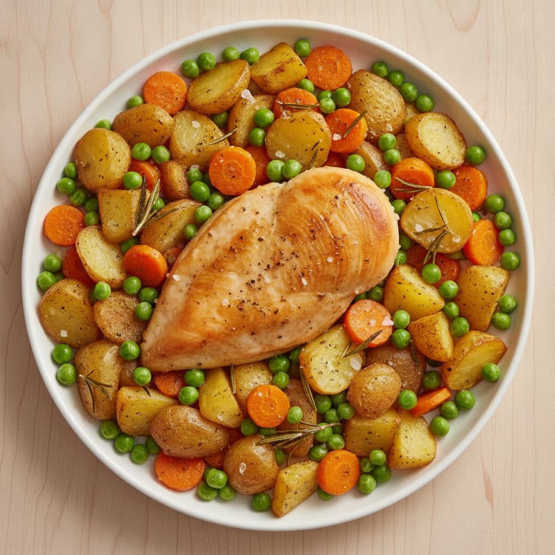 Herb-Roasted Chicken with Roasted Vegetables