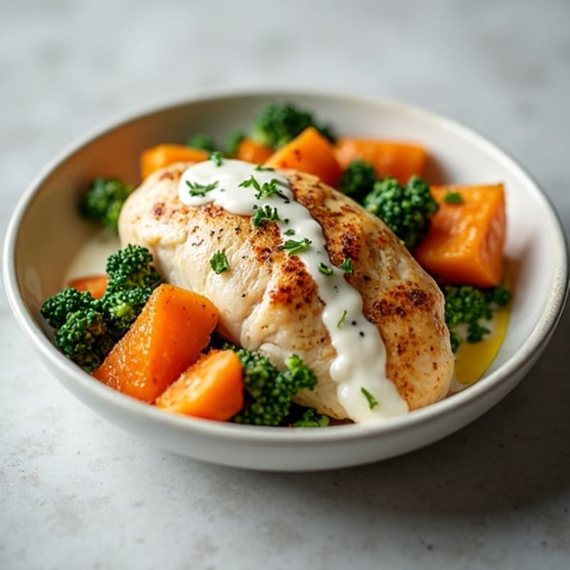 Creamy Chicken and Sweet Potato Bake