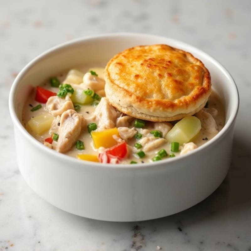 Creamy Chicken and Vegetable Pot Pie Bowl