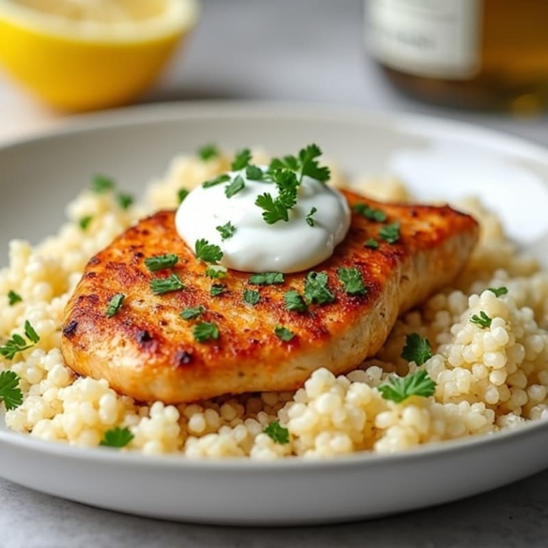 Creamy Yogurt-Spiced Chicken with Cauliflower Rice