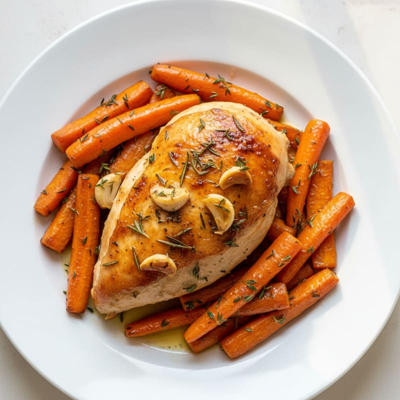 Garlic Herb Roasted Chicken with Root Vegetables