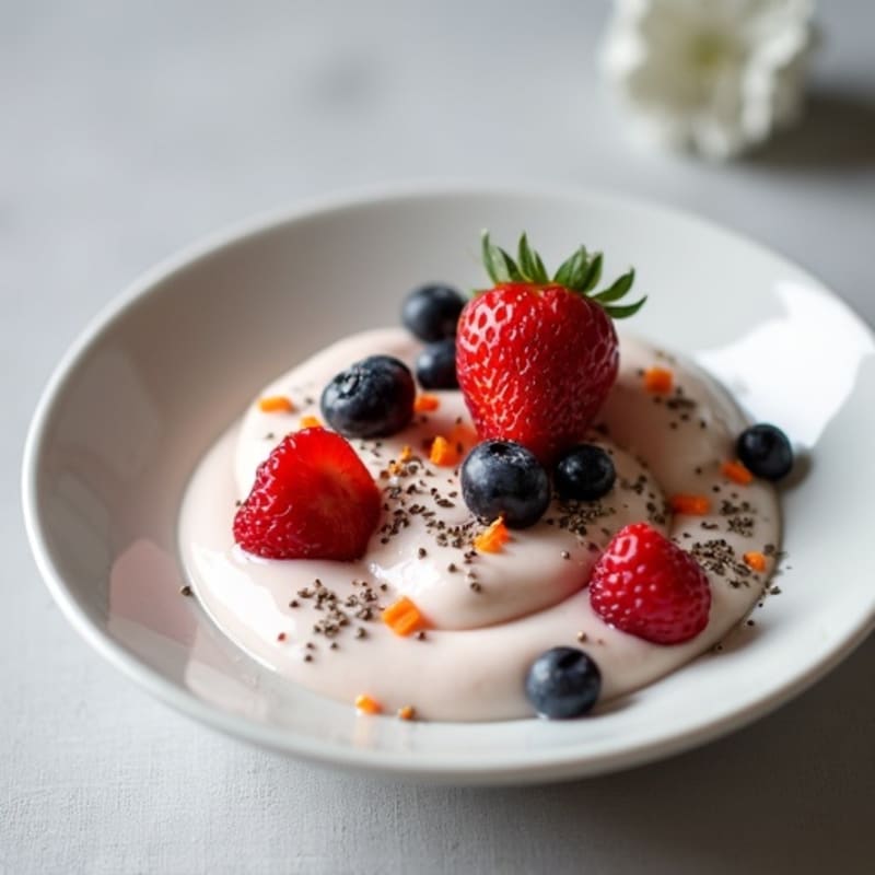 Silky Greek Yogurt Protein Pudding with Berries