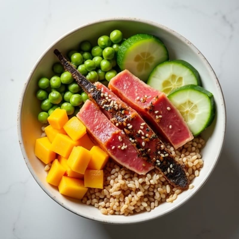 Fresh Ahi Tuna Poke Bowl with Mango