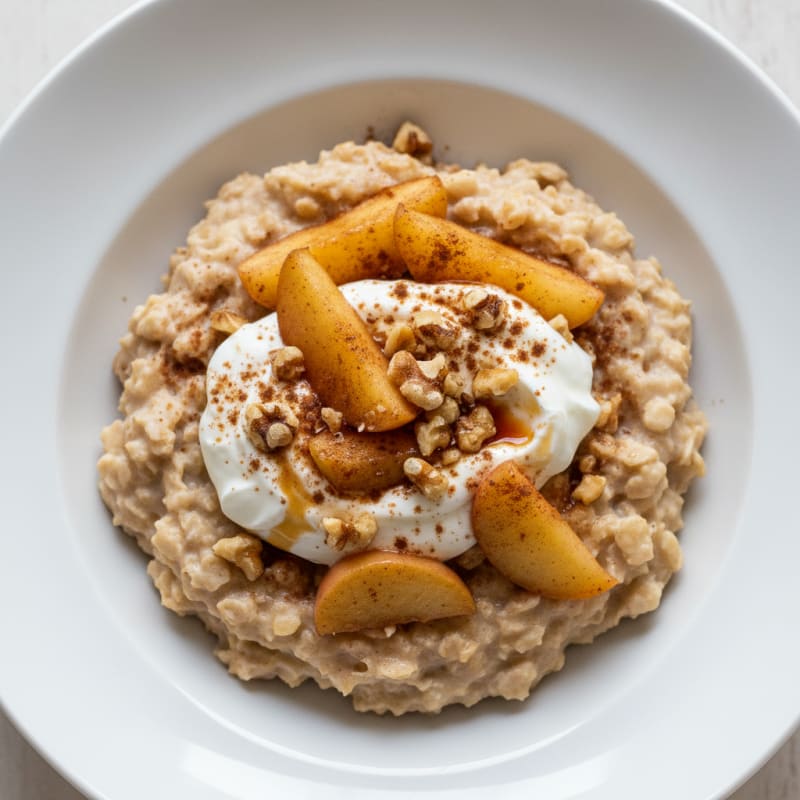 Creamy Spiced Apple Oatmeal Bowl